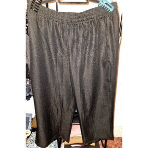 Linen capri pants with elastic drawstring size xxxl